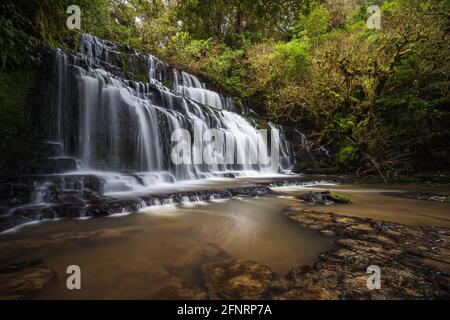 Purakanui Falls, Catlins, Otago, Neuseeland Stockfoto