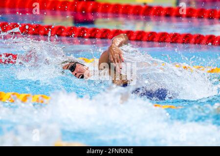 BUDAPEST, UNGARN - MAI 17: Ranomi Kromowidjojo aus den Niederlanden tritt beim Frauen 50m Freistil Preliminary während der len European Aquatics C an Stockfoto