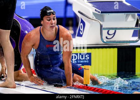 BUDAPEST, UNGARN - MAI 17: Ranomi Kromowidjojo aus den Niederlanden tritt beim Frauen 50m Freistil Preliminary während der len European Aquatics C an Stockfoto