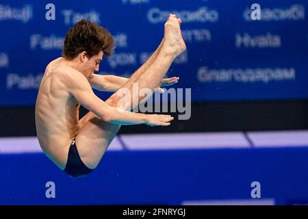 16-05-2021: Zwemmen: Europäisches Kampioenschap: Boedapest BUDAPEST, UNGARN - MAI 16: Riccardo Giovannini aus Italien tritt auf der Men 10m Platform Fina an Stockfoto