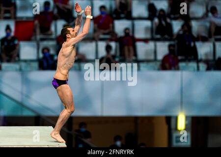 16-05-2021: Zwemmen: Europäisches Kampioenschap: Boedevest BUDAPEST, UNGARN - MAI 16: Aleksandr Bondar aus Russland tritt beim Manns-10-Platformfinale an Stockfoto