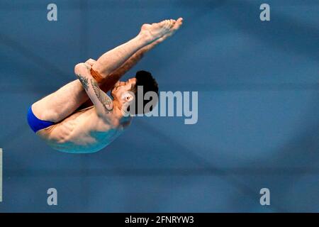 16-05-2021: Zwemmen: Europäisches Kampioenschap: Boedapest BUDAPEST, UNGARN - MAI 16: Vinko Paradzik aus Schweden tritt beim Men 10m Platform Final du an Stockfoto