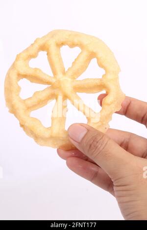 Köstliche Kembang Goyang, Traditionelle Indonesische Cracker Stockfoto