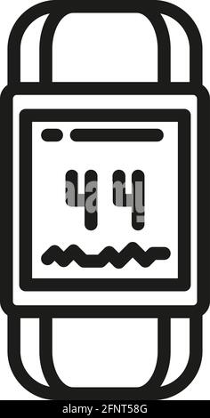 Bandsymbol für Aktivitätstracker. Umriss Activity Tracker Band Vektor-Symbol für Web-Design isoliert auf weißem Hintergrund Stock Vektor