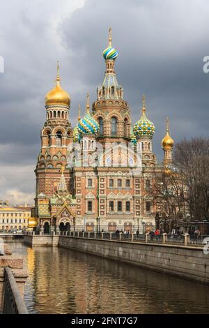 Kirche des Retters auf Blut, St Petersburg, Russland Stockfoto