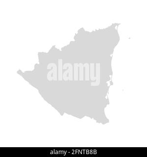 Nicaragua Vektorkarte Land. Nicaragua Amerika administrative republik bilden isoliert Stock Vektor
