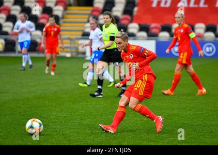 Newport, Wales. 22. Oktober 2020. Jess Fishlock of Wales Women spielt am 22. Oktober 2020 bei der Rodney Parade in Newport, Wales, Großbritannien, während der UEFA Women's European Championship 2020 Qualifying Group C zwischen den Frauen aus Wales und den Färöern. Quelle: Duncan Thomas/Majestic Media. Stockfoto