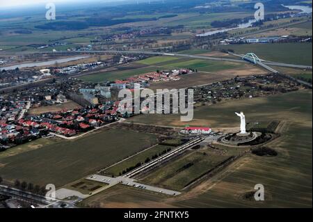 Figur von Jesus Christus, König des Universums, swiebodzin, polska, europa, christus, jesus, Skulptur, Swiebodzin, polska, europa, Stockfoto