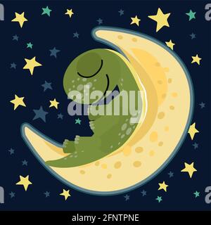 Baby Dinosaurier. Fröhlich freundlich Tier Baby Dino. Cartoons im flachen Stil. Prähistorisches Reptil. Lustig. Illustrationsvektor Stock Vektor