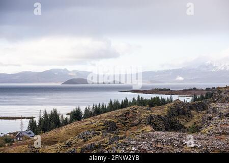 Thingvellir Nationalpark, Goldener Kreis, Island Stockfoto