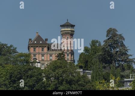 Alte Villa Belle Epoque in Montreux, Schweiz Stockfoto