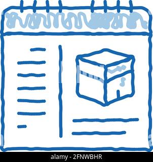 Kalender Zeit Besuch kaaba Doodle Symbol handgezeichnete Illustration Stock Vektor