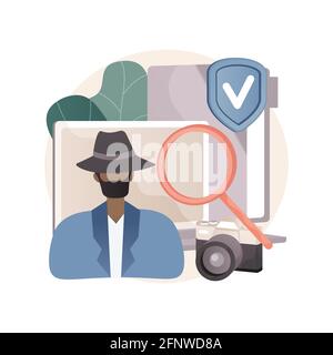 Private Investigation abstrakte Konzept Vektor Illustration. Stock Vektor