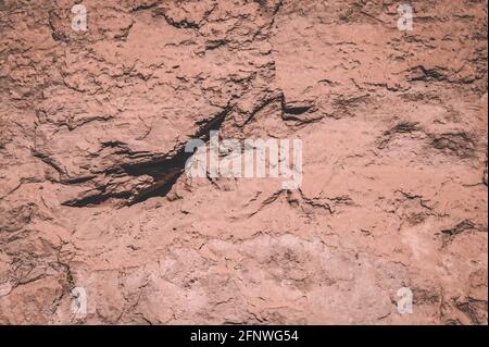 Die Textur des Mars. Raue und sanfte Stachelrochen. Raumansicht. Stockfoto