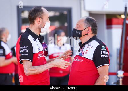KUBICA Robert (pol), Reservefahrer von Alfa Romeo Racing ORLEN, VASSEUR Frederic (Fra), Teamchef von Alfa Romeo Racing ORLEN, Porträt während der Formel-1-Weltmeisterschaft 2021, großer Preis von Monaco vom 20. Bis 23. Mai in Monaco - Foto Antonin Vincent / DPPI / LiveMedia Stockfoto