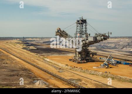 Bagger Im Tagebau Garzweiler 2 Im Rheinisches Kohlegebiet Zwischen Colonge Und Aachen Stockfoto