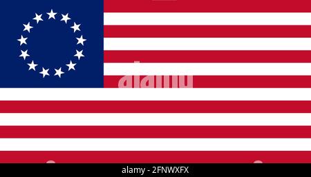 Betsy Ross Flagge. Stockfoto