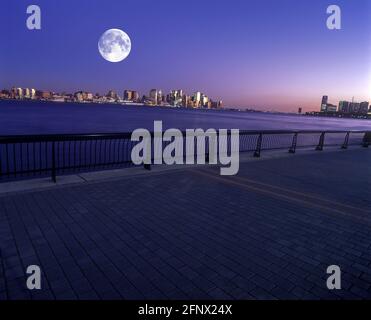 2005 HISTORISCHE DOWNTOWN SKYLINES MANHATTAN NEW YORK CITY JERSEY CITY NEW JERSEY USA Stockfoto