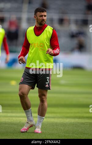 Newcastle, Großbritannien. 19. Mai 2021; St James Park, Newcastle, Tyne and Wear, England; English Premier League Football, Newcastle United gegen Sheffield United; Enda Stevens von Sheffield United beim Aufwärmen Credit: Action Plus Sports Images/Alamy Live News Stockfoto