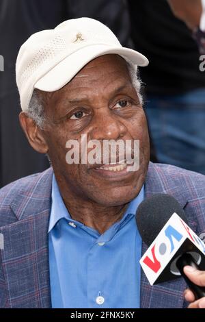 Los Angeles, Kalifornien, USA. Mai 2021. Danny Glover nimmt am 19. Mai 2021 an der Pressekonferenz für den Senator Susan Rubio Senate Bill 805, „Save the Performing Arts Act of 2021“ im CASA 0101 Theatre, Los Angeles, CA Teil.Quelle: Eugene Powers/Alamy Live News Stockfoto