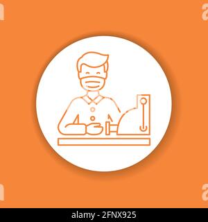 Nothilfe am Flughafen-Glyphensymbol. Sicheres Reisen. Piktogramm für Web, mobile App, Promo. Stock Vektor