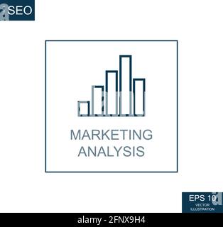Abstrakte Business-Icons, SEO-Marketing-Analysen - Vektor-Illustration Stock Vektor