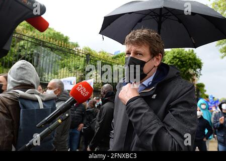 Paris Versammlung wütender Polizisten. 35000 Personen laut den Organisatoren, und Abgeordnete von allen Seiten sind anwesend. Stockfoto