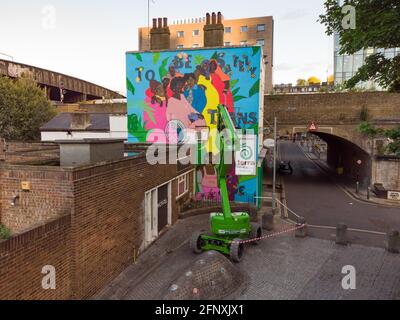 Londons Street Art, Better bankside, mar i Terra, gambia Street, London, england Stockfoto