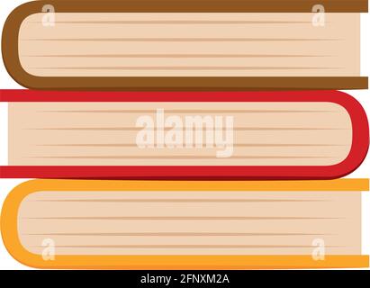 Isolierte gestapelte Bücher Symbol Zurück zur Schule Vektor-Illustration Stock Vektor