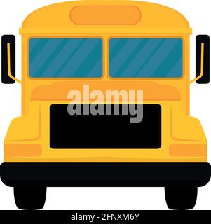 Isoliertes Schulbus-Symbol Zurück zur Schule Vektor-Illustration Stock Vektor