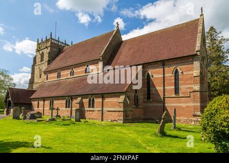 Pfarrkirche St. Laurence in Alvechurch, Worcestershire, England. Stockfoto