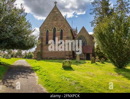 Pfarrkirche St. Laurence in Alvechurch, Worcestershire, England. Stockfoto