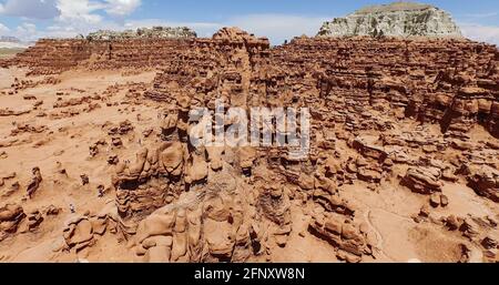 Luftaufnahme des Goblin Valley State Park, Utah Stockfoto