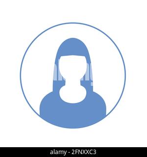 Frau Kopf Symbol Silhouette. Weibliche Avatar Profil Zeichen, Gesicht Silhouette Stock Vektor Stock Vektor