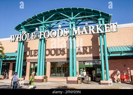 Miami Florida, Aventura Whole Foods Market, Eingangsbereich, Supermarkt, Stockfoto