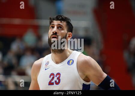 Sankt Petersburg, Russland. Mai 2021. Tornike Shengelia (23) von CSKA Moskau in Aktion gesehen während der VTB United League Playoffs Spiel 2 2020/2021 zwischen Zenit Sankt Petersburg und CSKA Moskau in der Sibur Arena. (Endergebnis; Zenit Saint Petersburg 107:104 CSKA Moscow). (Foto von Maksim Konstantinov/SOPA Image/Sipa USA) Quelle: SIPA USA/Alamy Live News Stockfoto