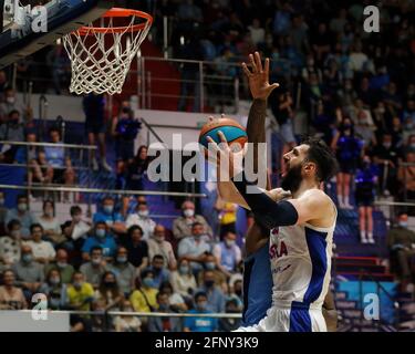 Sankt Petersburg, Russland. Mai 2021. Tornike Shengelia (23) von CSKA Moskau in Aktion gesehen während der VTB United League Playoffs Spiel 2 2020/2021 zwischen Zenit Sankt Petersburg und CSKA Moskau in der Sibur Arena. (Endergebnis; Zenit Saint Petersburg 107:104 CSKA Moscow). Kredit: SOPA Images Limited/Alamy Live Nachrichten Stockfoto