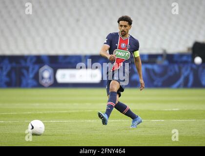 Marquinhos von PSG während des französischen Pokalfinales zwischen AS Monaco (ASM) und Paris Saint-Germain PSG am 19. Mai 2021 im Stade de France in Saint-Denis bei Paris, Frankreich - Foto Jean Catuffe / DPPI / LiveMedia Stockfoto