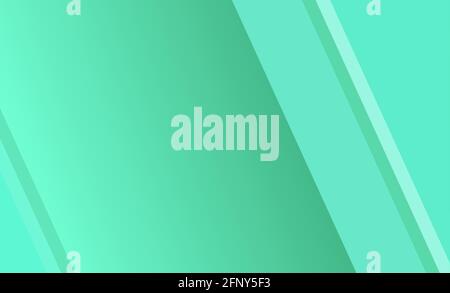 Abstrakter geometrischer azurblau-grüner Hintergrund. Diagonale Linien und Streifen. Modernes lakonisches Design. Minimalistischer Stil. Vektor Stock Vektor