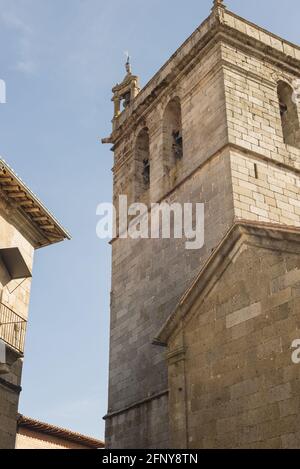 Aufnahme einer Pfarrkirche unserer Lieben Frau von der Himmelfahrt in Salamanca, Spanien Stockfoto