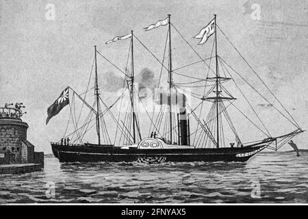 Transport / Transport, Navigation, Dampfschiff, Raddampfer 'Great Western', gebaut 1836 - 1838, ZUSÄTZLICHE RECHTE-FREIGABE-INFO-NICHT-VERFÜGBAR Stockfoto