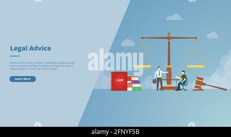 Rechtliche Hinweise für Website-Design Vorlage Banner oder Folienpräsentation Abdeckung Stockfoto