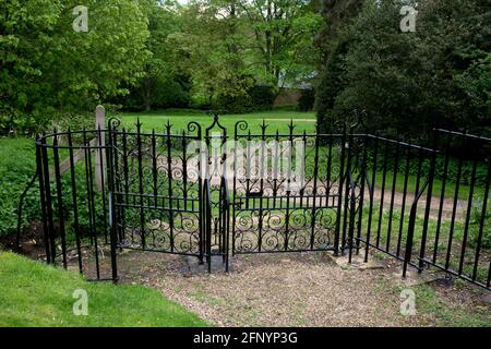 All Saints Church Gates, Shawell, Leicestershire, England, Großbritannien Stockfoto