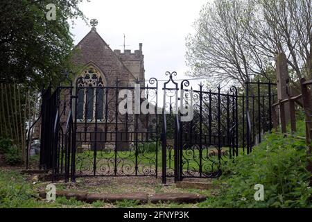 All Saints Church Gates, Shawell, Leicestershire, England, Großbritannien Stockfoto