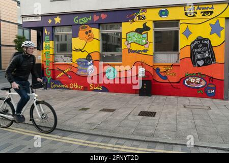 Londons Street Art, bessere bankside, großartige suffolk Street, London, england Stockfoto