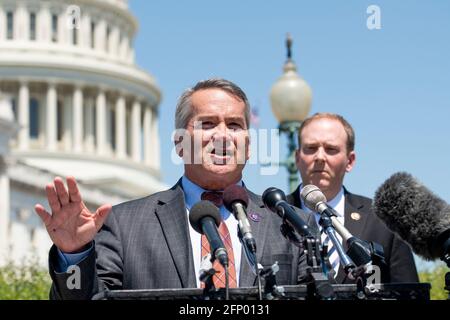 Der Vertreter der Vereinigten Staaten, Jody HICE (Republikaner von Georgien), hält am Mittwoch, den 19. Mai 2021, vor dem US-Kapitol in Washington, DC, eine Rede während einer Pressekonferenz zum aktuellen Konflikt zwischen Israel und der Hamas. Kredit: Rod Lamkey/CNP /MediaPunch Stockfoto