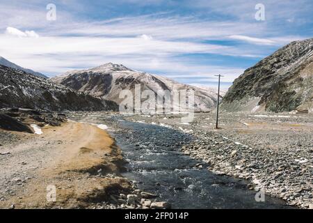 Puga Thermalquellen, Ladakh, Jammu und Kaschmir, Indien Stockfoto