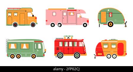 Retro, Vintage Lieferwagen isoliert auf weißem Hintergrund. Illustration. Stockfoto