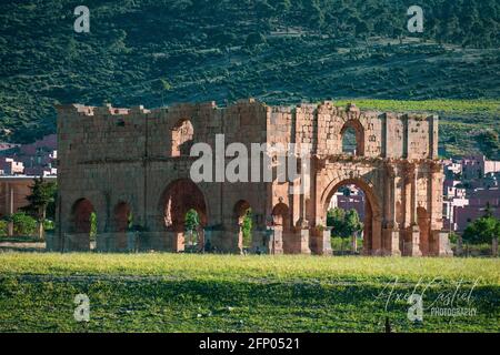 Archäologische Stätte der römischen Stadt Lambèse, Tazoult, Algerien Stockfoto