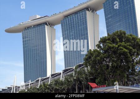 Singapur, Singapur, Asien, Asien; Luxury Marina Bay Sands Hotel and Casino; Luxuriöses Hotel und Casino; 濱海灣金沙酒店 Luksusowy Hotel i kasyno Stockfoto